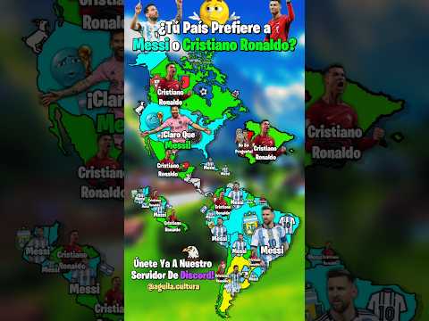 ¿Tú País Prefiere A Messi O Cristiano Ronaldo? 🇦🇷o🇵🇹 #map #geography #countryballs #mapper #mapping