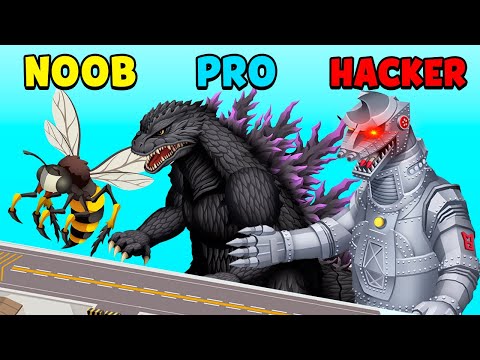 NOOB vs PRO vs HACKER - Godzilla Defense Force - YouTube