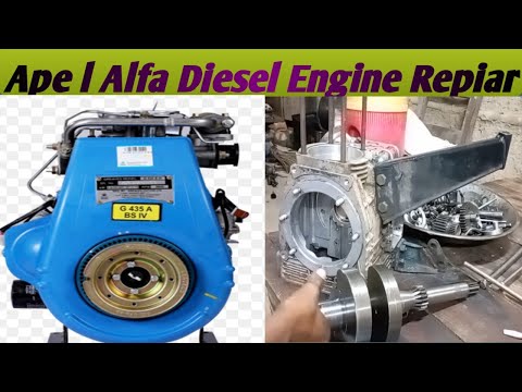Three Wheelar Auto Engine Repiar l Ape l Alfa Diesel Engine Repiar l Greaves Three Wheeler Engine