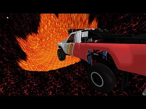 Beamng drive - Jumping In Volcano High Speed Car Jumps #24 | BeamNG-Destruction
