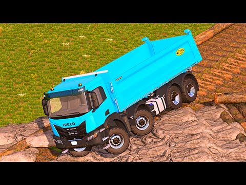 COLORED IVECO TRUCKS DEATH RUN - Farming Simulator 22