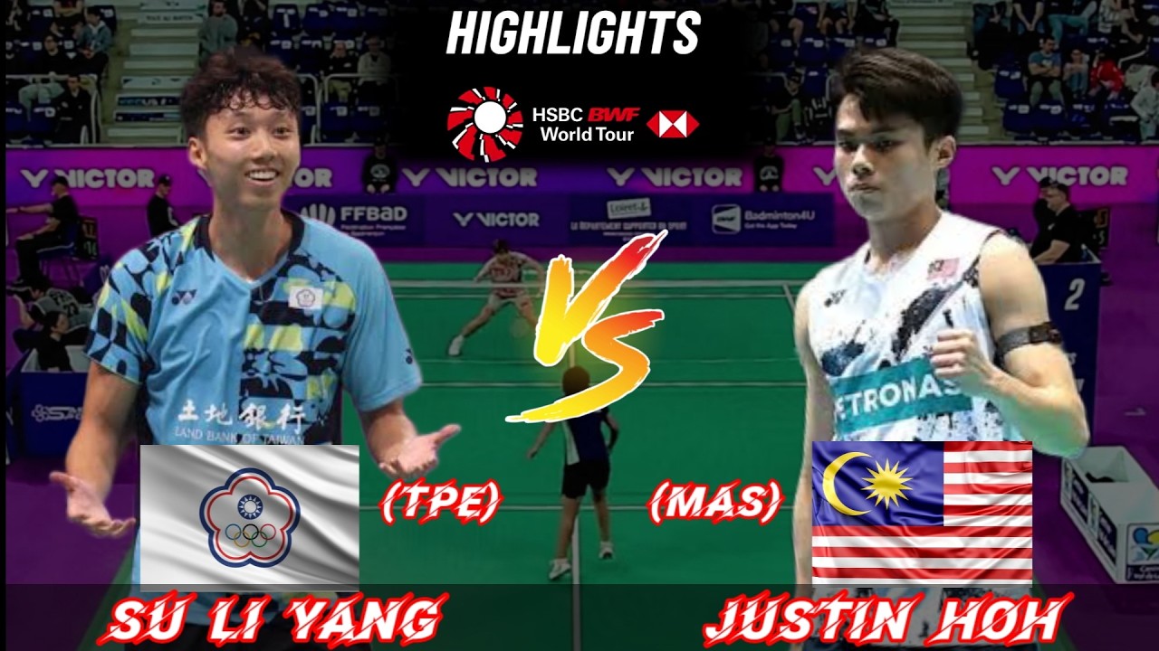Super Match 🔴 Justin Hoh (MAS) vs (TPE) Su Li Yang Badminton Mens Singles