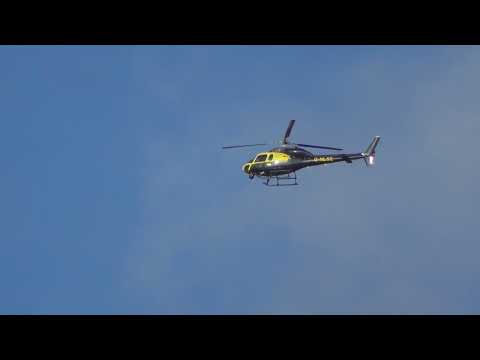 G NLSE PDG Helicopters Aerospatiale AS355  filming railway in Cambridge UK 7jan22 1202pm