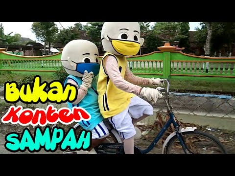 Bukan Konten SAMPAH - Upin & Ipin Keliling Naik Sepeda Mengajak & Berbagi Masker Gratis - Lily Video