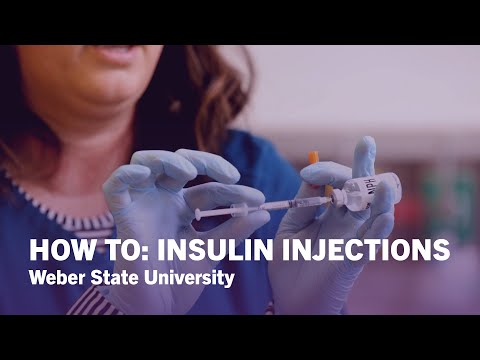 How To Give Injections: Insulin (Subcutaneous) Injections - Weber State University