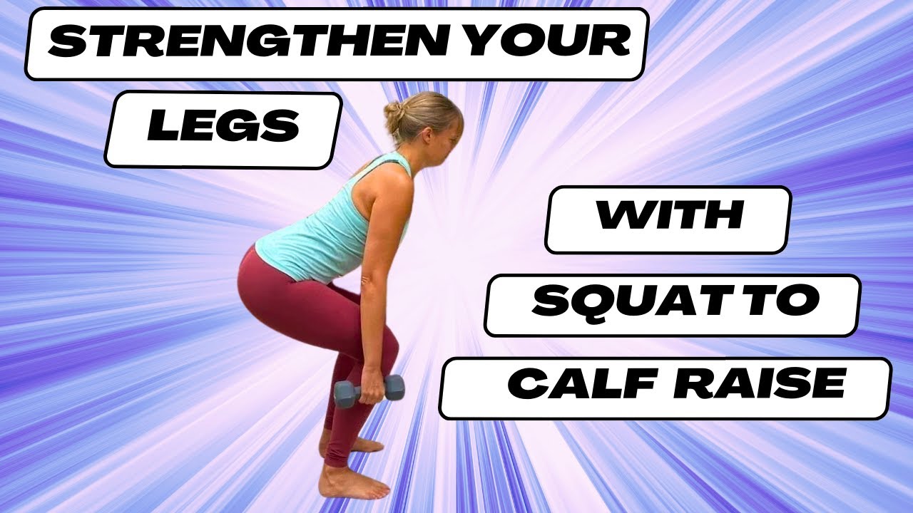 Leg exercises at home: Squat to calf raise with weight - YouTube