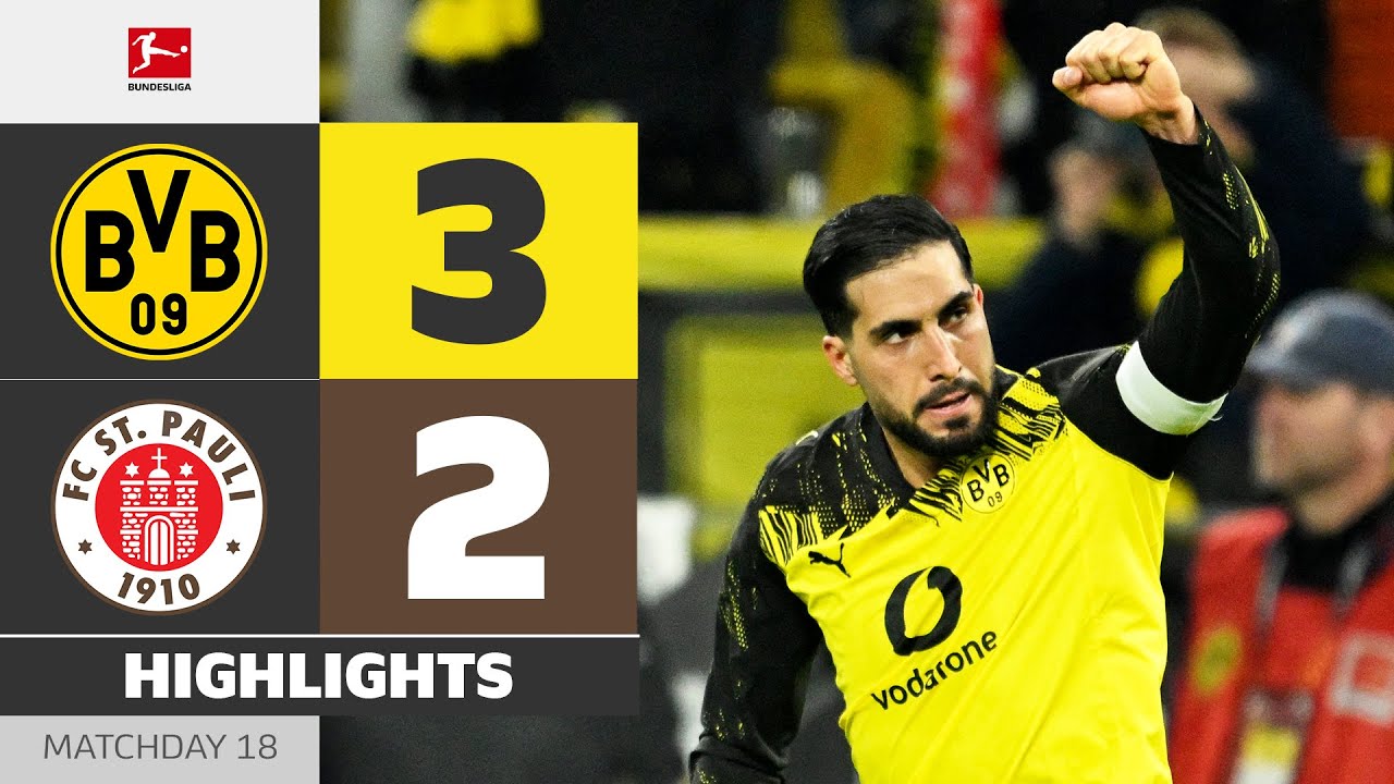 Captain Can Saves BVB! | BORUSSIA DORTMUND - ST. PAULI | Highlights | Matchday 18 – Bundesliga 25/26