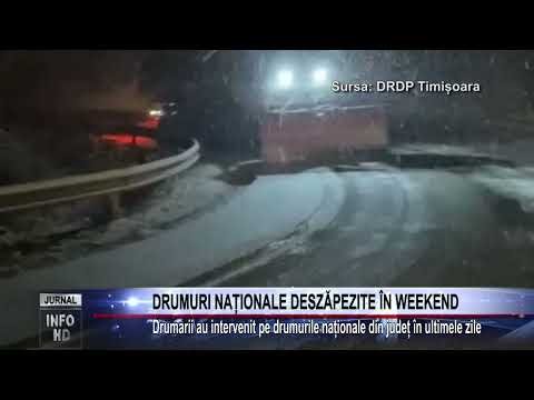 DRUMURI NAȚIONALE DESZĂPEZITE ÎN WEEKEND