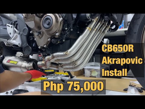 Honda CB650R 2024 Akrapovic Exhaust Install (S-H6R11-AFT)