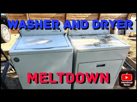 Washer Dryer Meltdown - Copper - Brass- Aluminum - Trash to treasure - ASMR