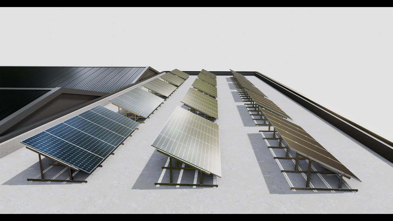 Rooftop Lightweight Solar Construction Type-1 3D Model