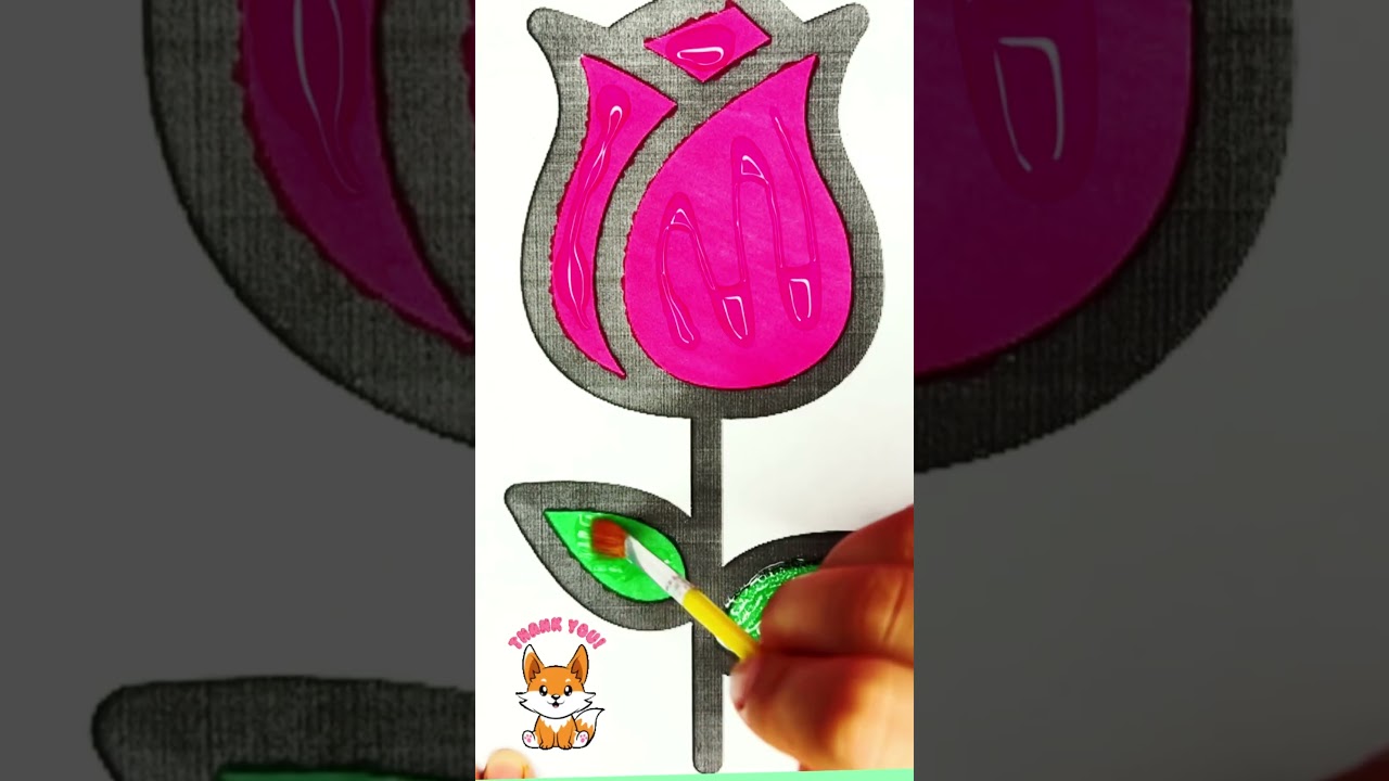 Let’s Color a Rose! #Coloring  #RoseDrawing #shorts