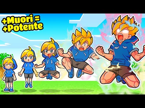 SE SBRISER AD OGNI MORTE DIVENTASSE PIÙ POTENTE Su Minecraft!*PIÙ MUORI PIÙ POTENTE🤩🤣