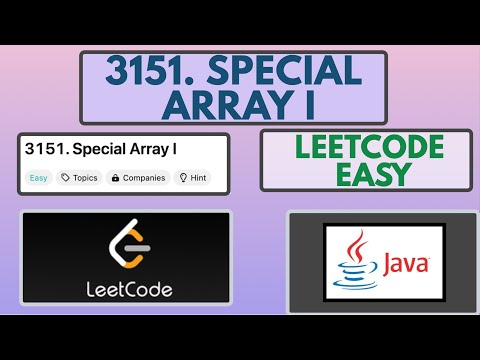 Leetcode 3151 Special Array I Easy Java Solution