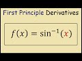 Derivative of arcsin(x) from First Principles