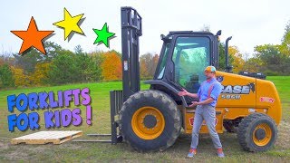 Learn about Forklifts with Blippi | Construction Trucks for Children