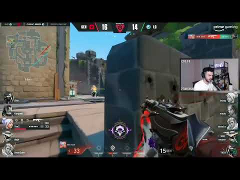 SEN TenZ INSANE 1v2 wallbang against Luminosity (tarik Reactions)