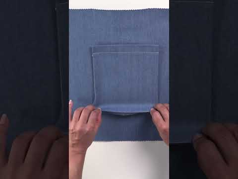 How to sew Patch Pocket?! #sewingpocket #sewingmadeeasy