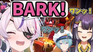突然始まる2か国語配信！？ネイティブすぎる「ワンッ！」に爆笑する海妹四葉と渚トラウト【マリアマリオネット/にじさんじ切り抜き】