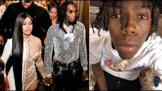 Offset claims Yung Bans got THE BEATS over inappropriate Cardi B tweet. Yung Bans flex w/ YRN chain