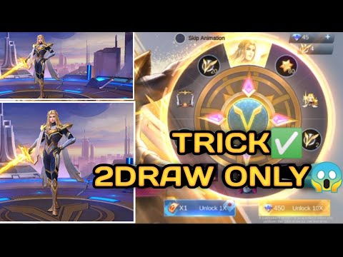 LANCELOT SWORD MASTER (HERO) SKIN IN 2DRAWS? 😱✅ WTF TRICK🔥#mlbb