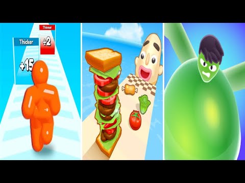 TALL MAN RUN vs SANDWICH RUNNER vs WOBBLE-MAN RUN - Triple Game