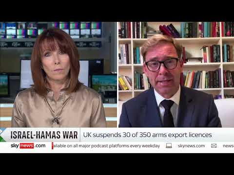 Tobias on Sky News discussing the UK government's decision to cut arms export licences to Israel