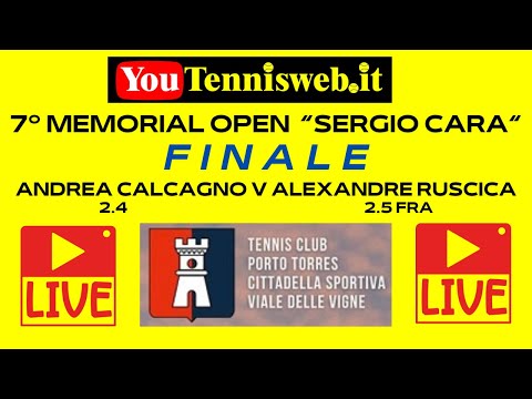 Andrea Calcagno v Alexandre Ruscica Finale Porto Torres 7° Memorial Sergio Cara tennis live Italia
