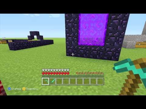How to make a nether portal in minecraft commentary explained in creative mode and survival mode