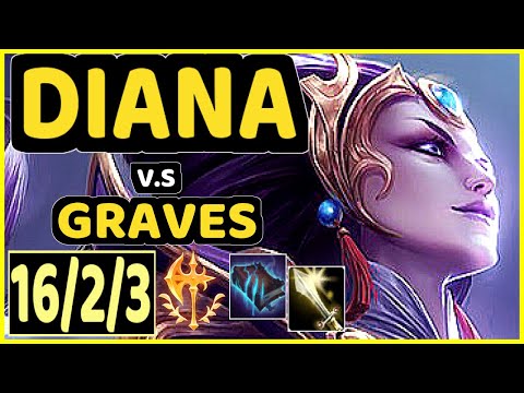 4LAN (DIANA) vs GRAVES - 16/2/3 KDA JUNGLE GAMEPLAY - BR Ranked GRANDMASTER