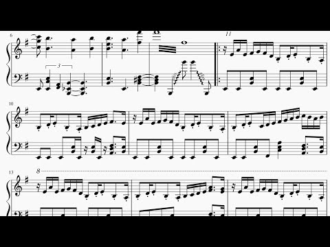FogBeast Battle (Xenoblade DE) Piano Sheet Music - 霧乃獣(ゼノブレイドDE)ピアノ