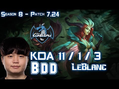 LZ BDD LEBLANC vs ZOE Mid - Patch 7.24 KR Ranked