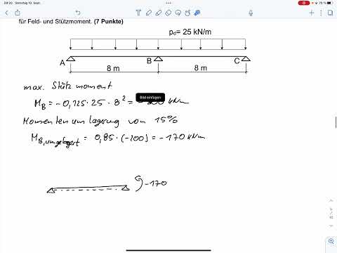 Aufg. 12 – Schnittgrößenumlagerung (Klausur SoSe 2022)