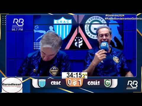 Túlio Isac narrando os Gols - jogo Crac 0 x 2 Goiás