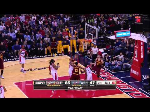 Kevin Love Misses the Dunk | Cavaliers vs Wizards | February 20, 2015 | NBA 2014-15 Season
