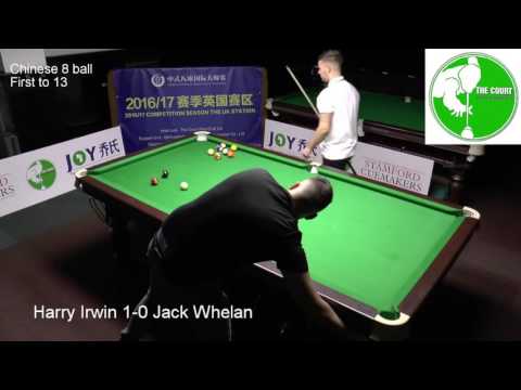 Court Club Cinese 8ball Harry Irwin v Jack Whelan