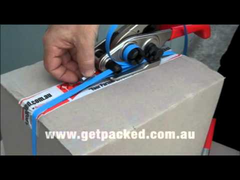 Strapping cartons or packages together using plastic strappi...