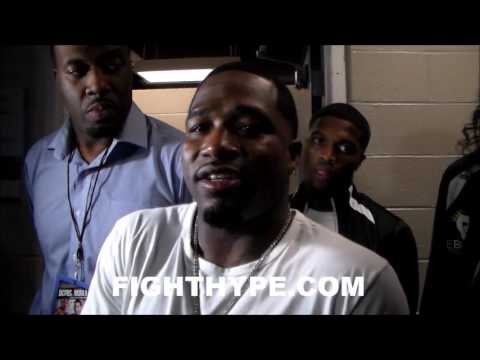 ADRIEN BRONER REACTS TO ROBERT EASTER'S WIN OVER COMMEY; RATES PERFORMANCE: "WE ABOUT BELTS"