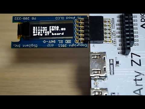 arty z7 Pmod Monochro OLED 128x32