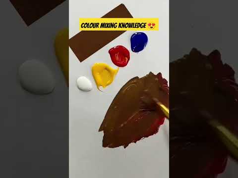 How to mix colours 😯 | Colour mixing trick 😍 | Chocolate brown colour | #viral #shorts #short #art