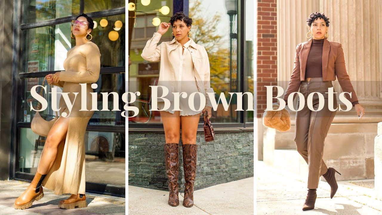 11 Outfit Ideas for How to Style Brown Boots | Brown Boots Outfits for Pear Shaped Women