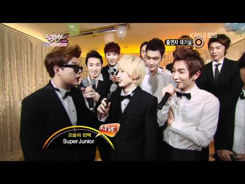 [1080p] 110805 Super Junior Comeback Stage - Backstage Interview 待機室