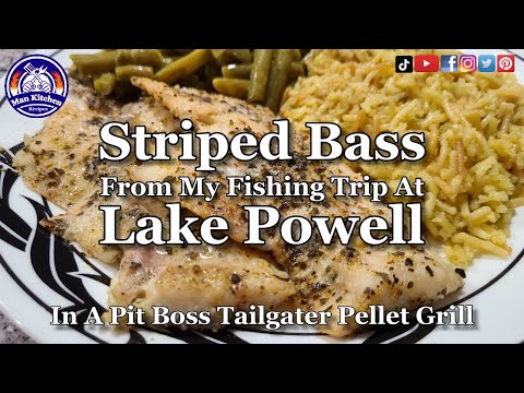 How To Make Striped Bass In A Pit Boss Pellet Grill | From My Fishing Trip To Lake Powell