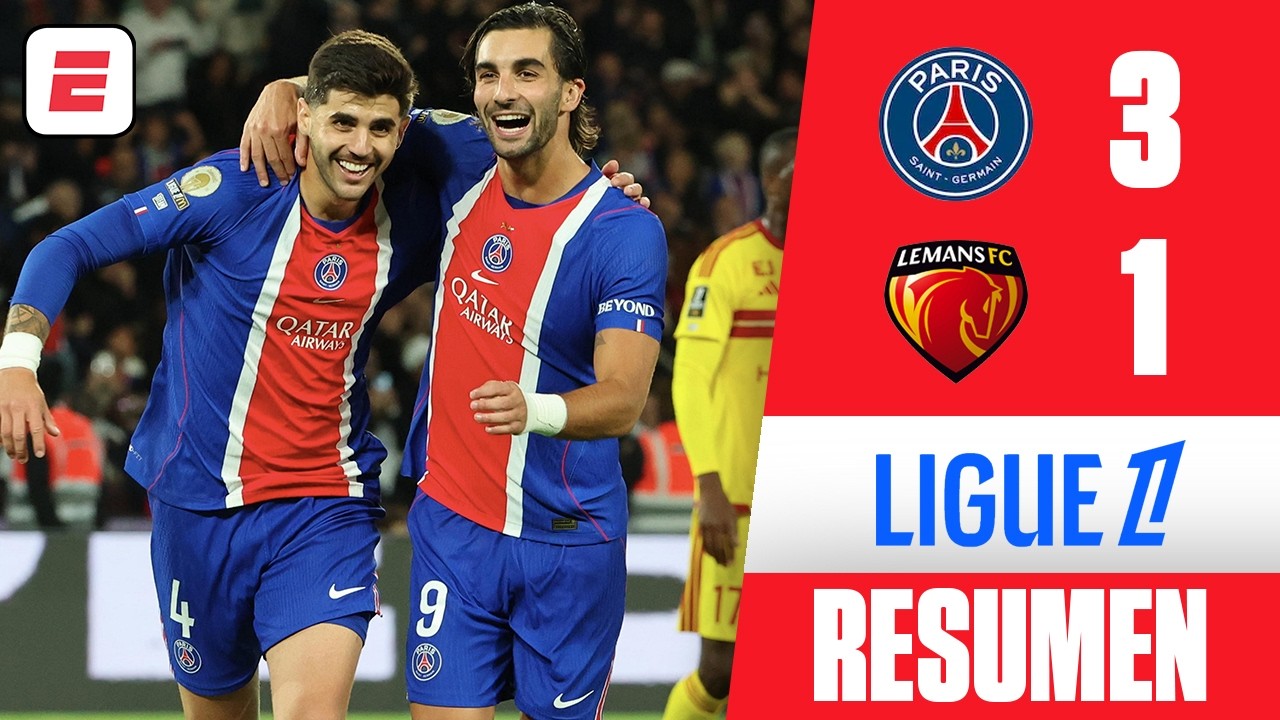 PSG SIGUE GANANDO y suma su TERCERA VICTORIA consecutiva tras vencer 3-1 al LE MANS | Ligue 1