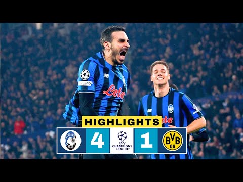 Atalanta vs Borussia Dortmund 4-1 (Agg. 4-3) | Highlights | Zappacosta Goal | Bensebaini Red Card 