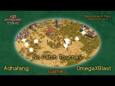 No Patch Tourney, R1 - Adhafang v OmegaXBlast, G1 - Poseidon v Zeus, Savannah - Age of Mythology: TT