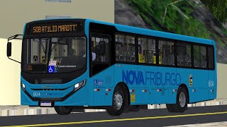 GAMEPLAY COM AZULÃO DE NOVA FRIBURGO DESCENDO O MORRO ALTO! 💙🚌🔥 | PROTON BUS 🚍