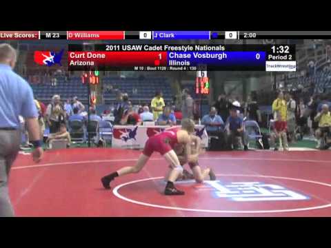 Cadet Freestyle 130 - Curt Done (AZ) vs. Chase Vosburgh (IL)