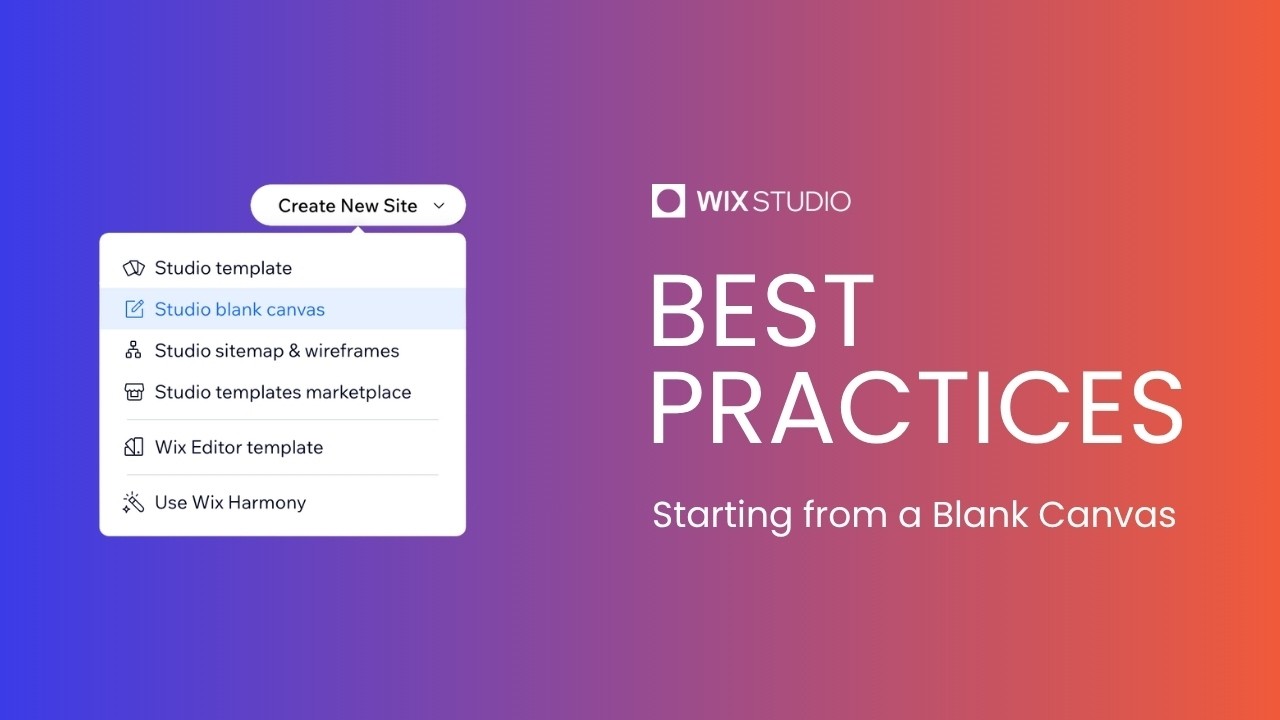 Wix Studio Best Practices | Starting from Blank Canvas | Series 1