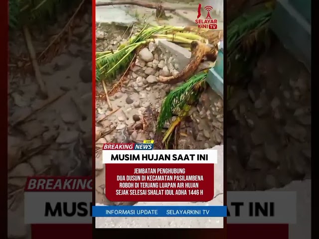 Intensitas Hujan Tinggi, Jembatan Penghubung Dua Dusun Ambruk